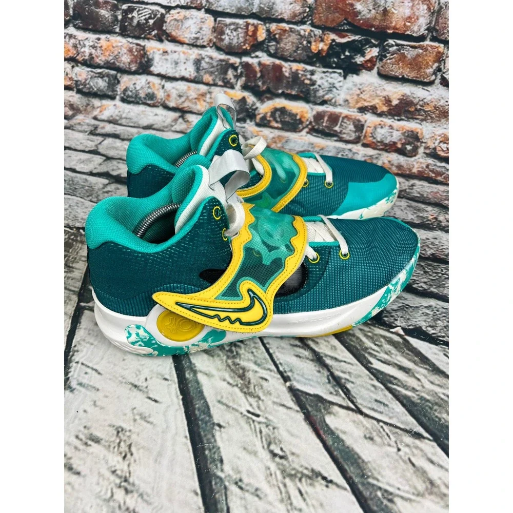 Nike KD Trey 5 Basketball Shoes Sneakers Teal Yellow Clear Jade Sz‎ 13